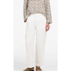 Madewell Tall Pull-On Barrel Pants in 100% Linen Size MT NWT